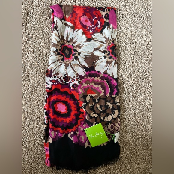 NWT Vera Bradley Soft Fringe Scarf Rosewood - Picture 4 of 5